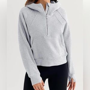 scuba 1/4 zip with hood